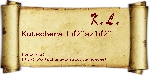 Kutschera László névjegykártya